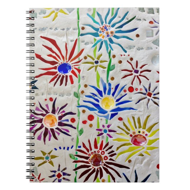Cuaderno Mosaico floral colorido (Frente)