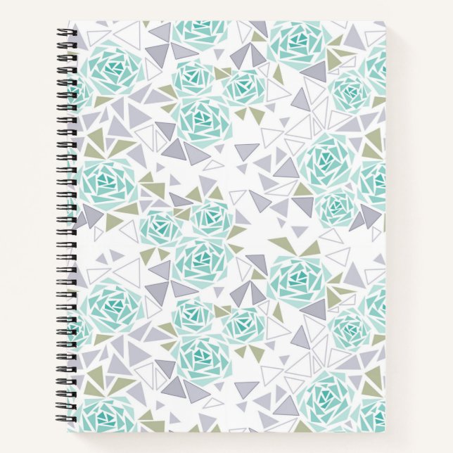 Cuaderno Mosaico, flores (Anverso)