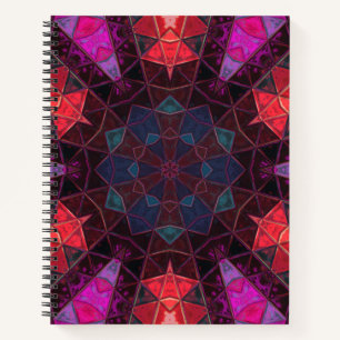 Cuaderno Mosaico Kaleidoscope Flor morado y rosa