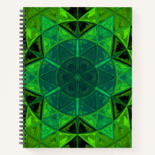 Cuaderno Mosaico Kaleidoscope Flor verde