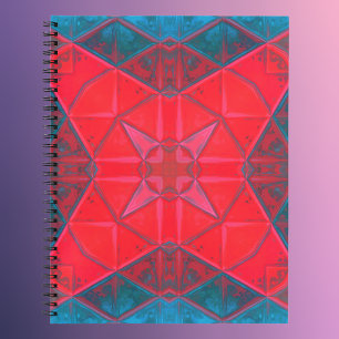 Cuaderno Mosaico Kaleidoscope Plaza Rojo y Azul