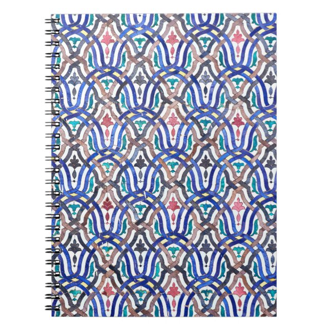 Cuaderno Mosaico marroquí: colorido diseño tradicional. (Frente)
