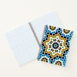 Cuaderno Mosaico Marroquí Patrón Bohío Geométrico Tradicion