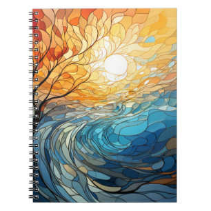 Cuaderno Mosaico paisajístico con motivos ucranianos