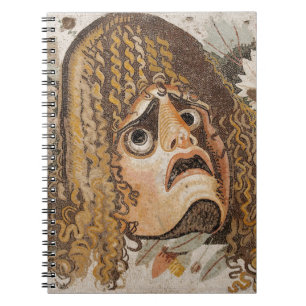 Cuaderno Mosaico romano, con la máscara, las hojas y la