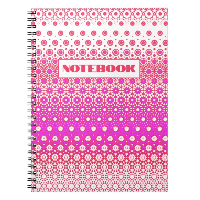 Cuaderno Mosaico rosa y rojo (Frente)