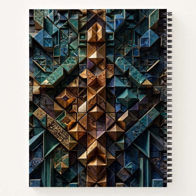 Cuaderno Mosaico vertical 3D extremo (Reverso)