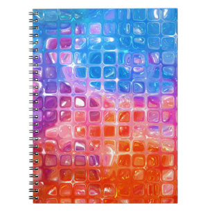 Cuaderno Mosaico vibrante: fondo abstracto multicolor