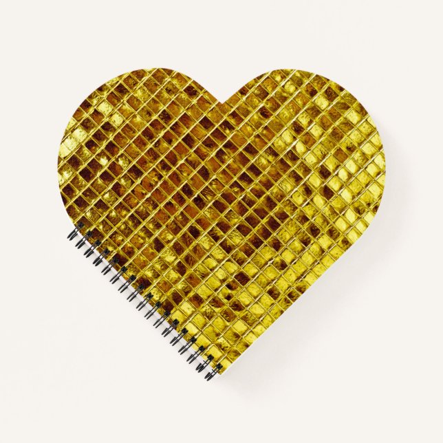 Cuaderno Mosaicos de oro Elegante lujo moderno (Anverso)