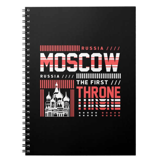 Cuaderno Moscú Rusia Tipografía de Monumentos Viaje  (Frente)