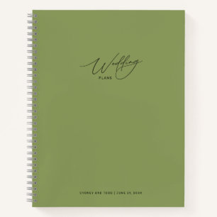 Cuaderno Moss Green Boda Planes