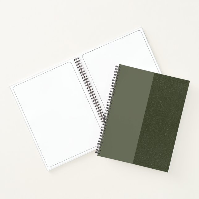 Cuaderno Moss Green Textured Spiral Notebook - Personalizab (Interior)