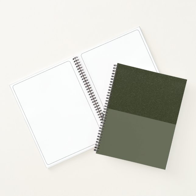 Cuaderno Moss Green Textured Spiral Sketchbook - Personaliz (Interior)
