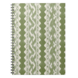Cuaderno Moss Ikat, Fina franja de crema escalonada
