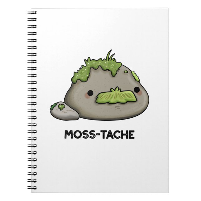 Cuaderno Moss-tache Funny Mustache Pun (Frente)