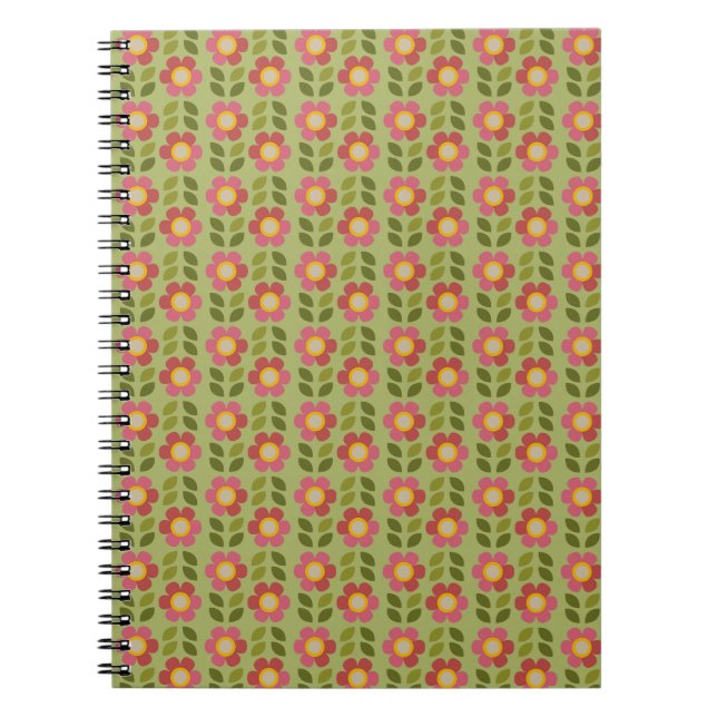 Cuaderno MOSSY BLOOM - Portátil de patrón botánico (Frente)