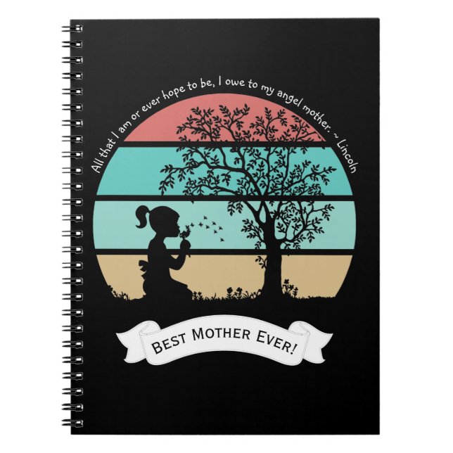 Cuaderno Mother's Day Quote Sitting Under Tree Angel Mother (Frente)