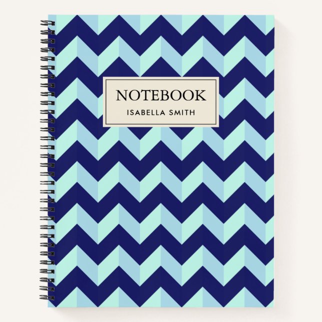Cuaderno Motif Chevron Bleu (Anverso)
