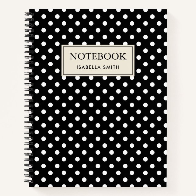 Cuaderno Motif Pois Blanc Noir et blanc (Anverso)