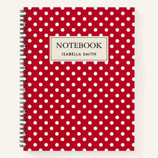Cuaderno Motif Pois Blanc Rouge et blanc (Anverso)