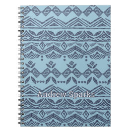 Cuaderno Motif tribal hawaiano con rayas de madera para sur