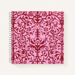 Cuaderno Motif victoriano de color rosa