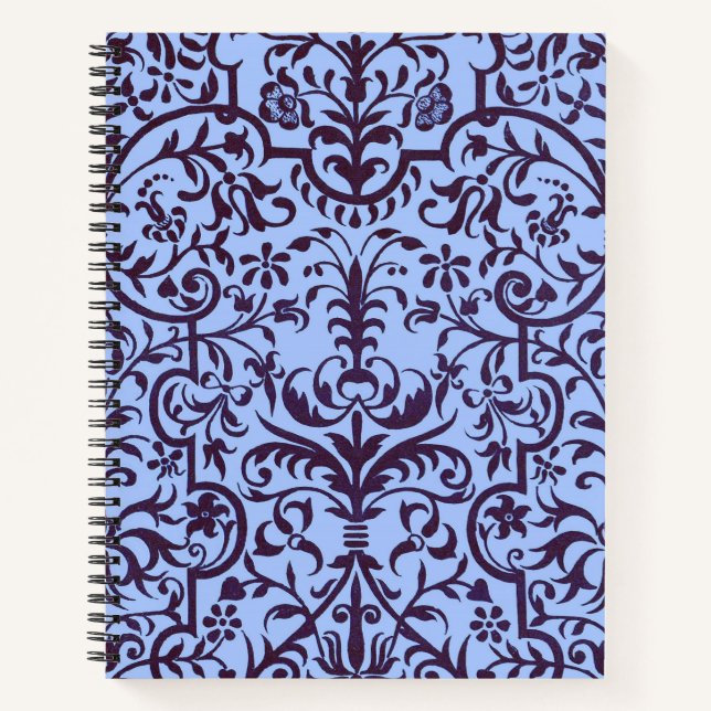 Cuaderno Motif victoriano en azul (Anverso)