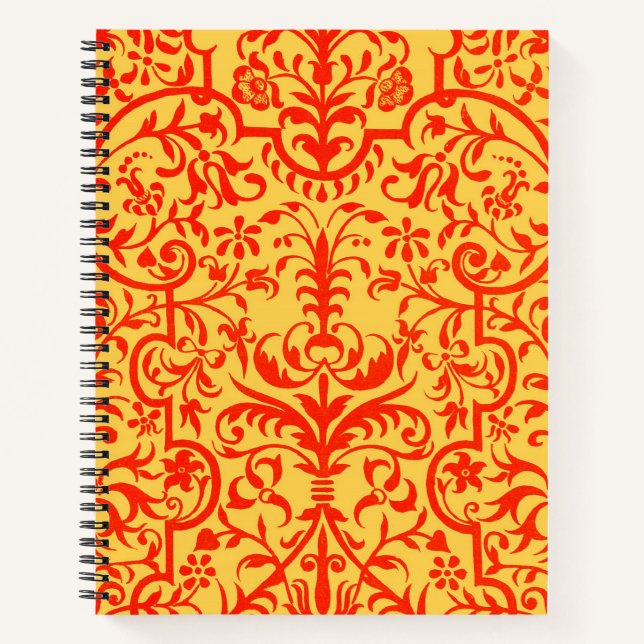 Cuaderno Motif victoriano en naranja (Anverso)