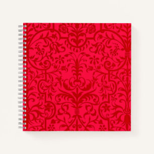 Cuaderno Motif victoriano en rojo