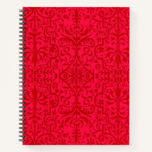 Cuaderno Motif victoriano en rojo