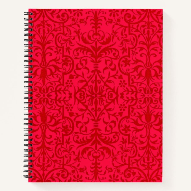 Cuaderno Motif victoriano en rojo (Anverso)