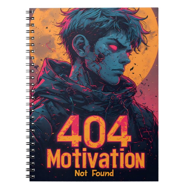 Cuaderno Motivación 404 Portátil para el futuro: diseño de  (Frente)