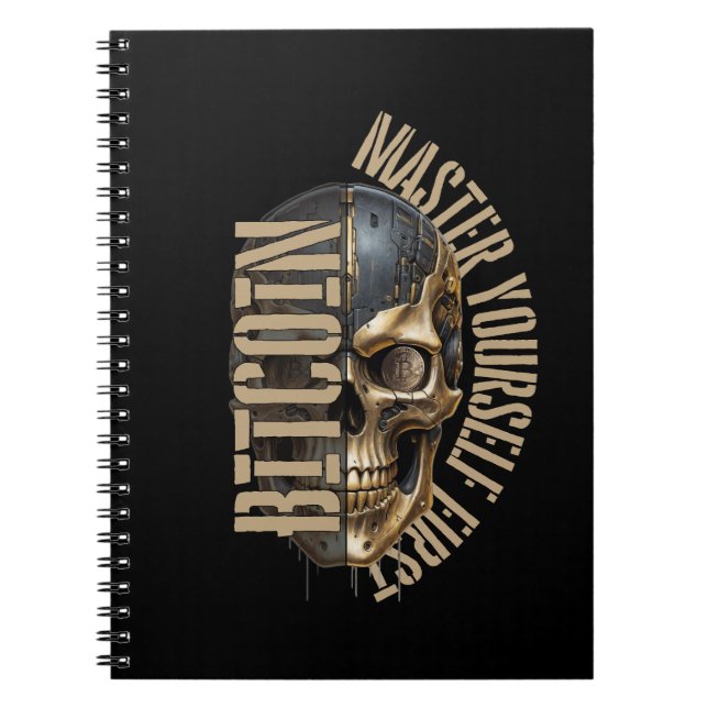 Cuaderno motivación BTC | Calavera | Bitcoin cripto  (Frente)