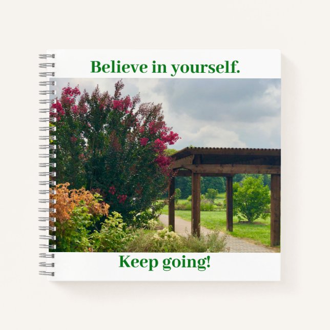 Cuaderno Motivación con vistas al jardín (Anverso)