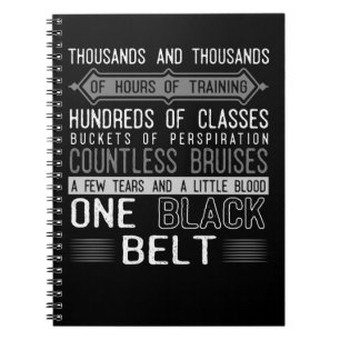 Cuaderno Motivación de Black Belt Karate Taekwondo Jiu Jits