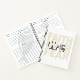 Cuaderno Motivación de Fitness Fe sobre Miedo – Gimnasio Cr