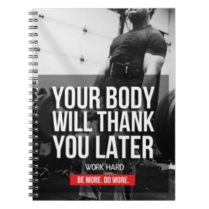 Cuaderno Motivación de gimnasio - Trabajar duro