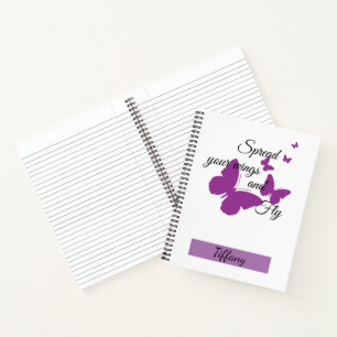 Cuaderno Motivación de la mariposa púrpura