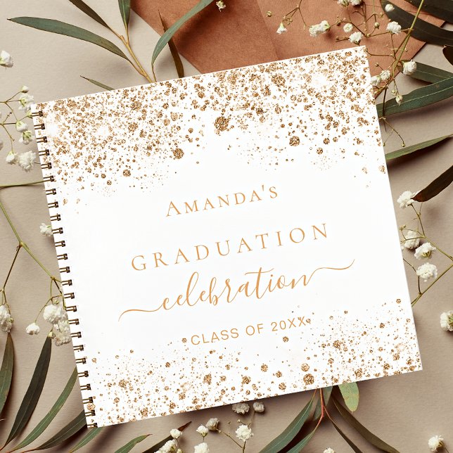 Cuaderno Motivación de purpurina de oro blanco para graduad (Subido por el creador)