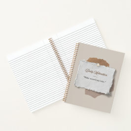 Cuaderno Motivación Diaria Moderna Avena Tostada