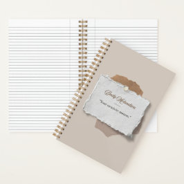 Cuaderno Motivación diaria moderna suave madera blanqueada