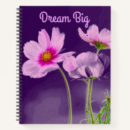 Cuaderno Motivación floral Dream Big Purple