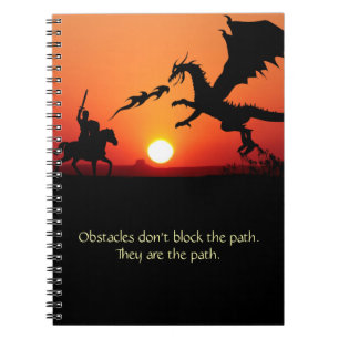 Cuaderno Motivación Inspiradora Dragón vs Knight