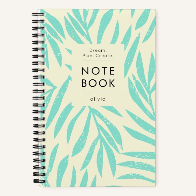 Cuaderno Motivación Pastel Botánico Moderno (Anverso)