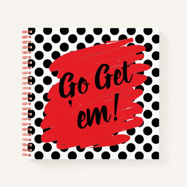 Cuaderno Motivación Red Daub y Black Dots Modern (Anverso)