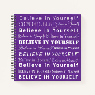 Cuaderno Motivacional "Créante en ti mismo" en Royal Purple