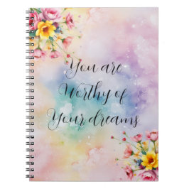 Cuaderno Motivacional Floral | Pastel Estético