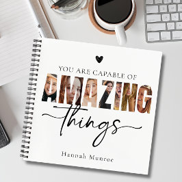 Cuaderno Motivational Calligraphy Script Typography Photo 