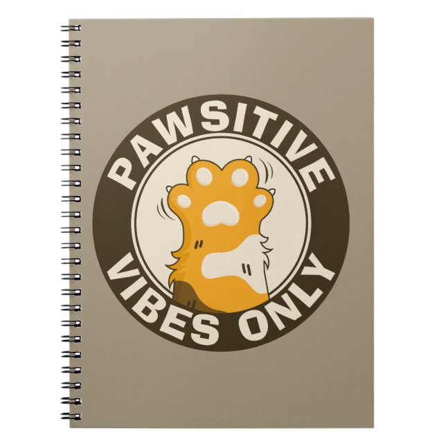 Cuaderno Motivational Cat Pawsitive vibes only School (Frente)