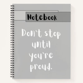 Cuaderno Motivational Minimalist Printable Spiral Notebook
